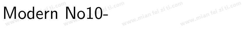 Modern No10字体转换